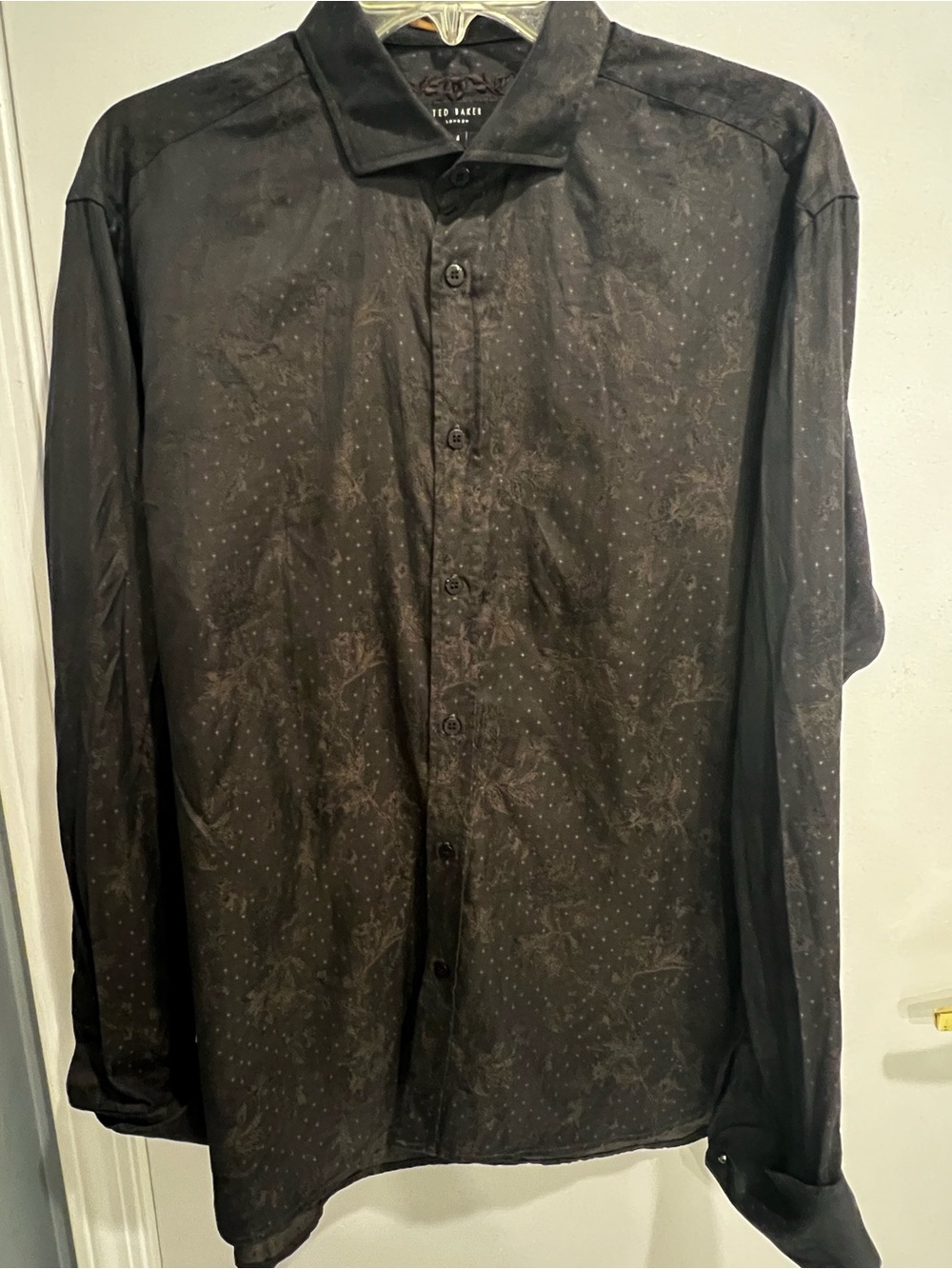 Ted Baker Men’s Black Button-Up Shirt with Cuff Links
